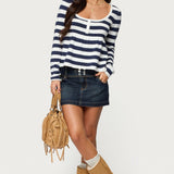 Fatama Denim Mini Skirt