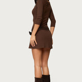 Jadey Boat Neck Mini Dress