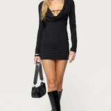 Nairobie Cowl Neck Mini Dress