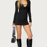 Nairobie Cowl Neck Mini Dress