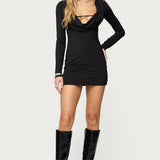 Nairobie Cowl Neck Mini Dress