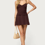Deborah Ruched Mini Dress