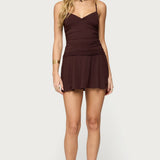 Deborah Ruched Mini Dress