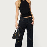 Damarey Chain Backless Halter Top