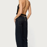 Damarey Chain Backless Halter Top