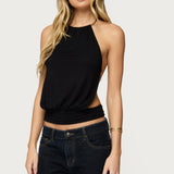 Damarey Chain Backless Halter Top