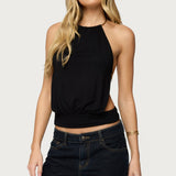 Damarey Chain Backless Halter Top