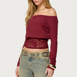 Dorona Lacey Off Shoulder Top
