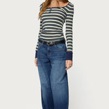 Jaida Striped Henley Top