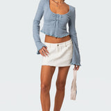 Lacey Long Sleeve Knit Top
