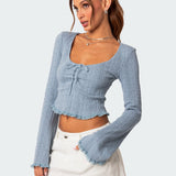 Lacey Long Sleeve Knit Top