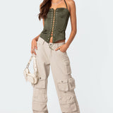 Boyfriend Low Rise Baggy Cargo Jeans