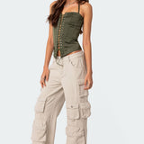 Boyfriend Low Rise Baggy Cargo Jeans