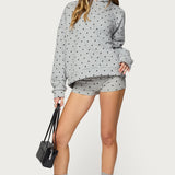 Chelsie Polka Dot Foldover Shorts