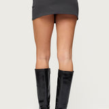 Jazi Grommet Belt Mini Skort