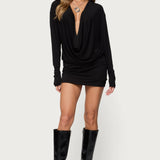 Romelia Cowl Neck Mini Dress