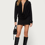 Romelia Cowl Neck Mini Dress