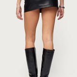 Viki Faux Leather Mini Skort