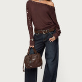 Paola Off Shoulder Stud Top