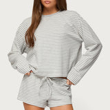 Jainee Striped Long Sleeve T Shirt
