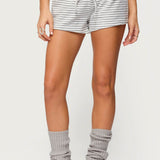 Jainee Striped Drawstring Shorts
