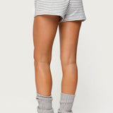 Jainee Striped Drawstring Shorts