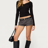 Larna V Neck Ribbed T Shirt