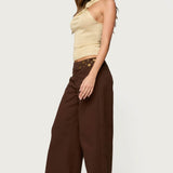 Nalia Gathered Ring Glitter Knit Top