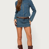 Josiee Stretchy Denim Mini Skort