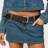 Double Look Faux Leather Belt