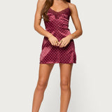 Lacey Backless Polka Dot Mini Dress