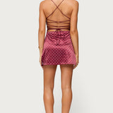 Lacey Backless Polka Dot Mini Dress