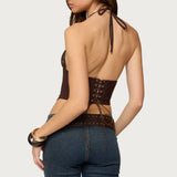 Ghita Lacey Halter Corset
