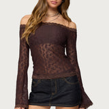 Built In Bra Off Shoulder Lace Top