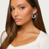 Double Disc Stud Earrings