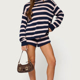 Amaris Striped Knit Shorts