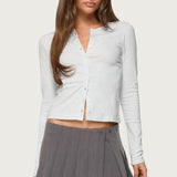 Asti Button Up Long Sleeve Top
