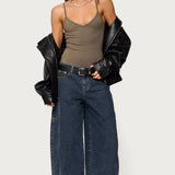 Teaghan V Neck Fitted Bodysuit