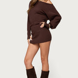 Eve Off Shoulder Knit Mini Dress