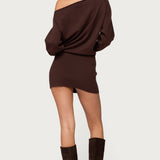 Eve Off Shoulder Knit Mini Dress