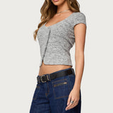 Blaunca Asymmetric Knit Top