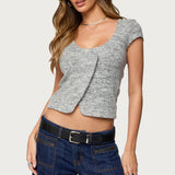 Blaunca Asymmetric Knit Top