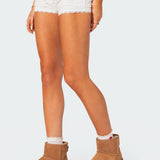 Lucy Ruffled Lace Shorts