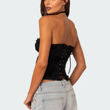 Marnie Velvet Embroidered Corset