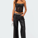 Sheer Rhinestone Corset