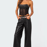 Sheer Rhinestone Corset