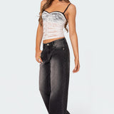 Eleanor Bra Detail Sheer Lace Top