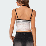 Eleanor Bra Detail Sheer Lace Top