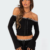 Seline Ribbon Trim Top