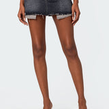 Washed Denim Mini Skirt